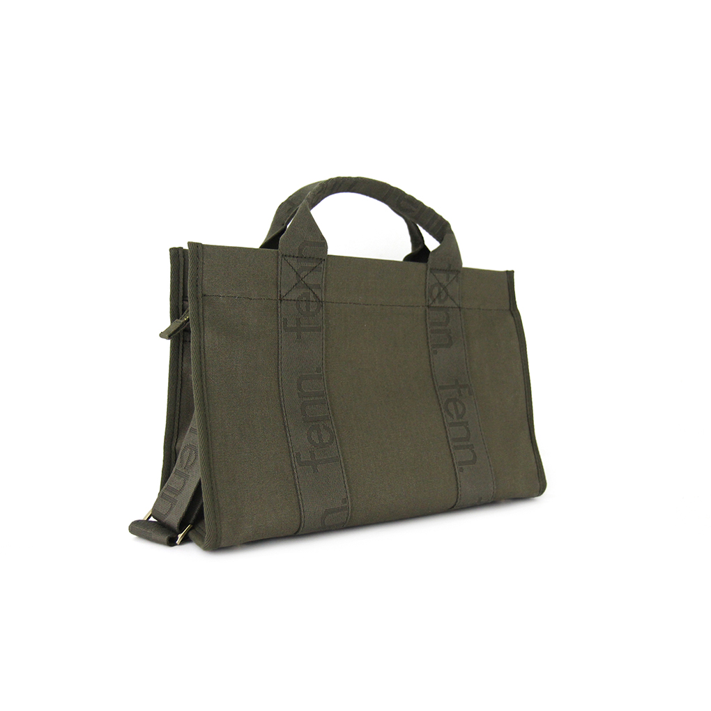 012-003-6 Army Green Canvas Bag made from quality thick canvas and the new tote comes with two outside pockets