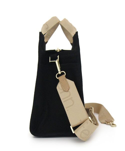 Black Canvas Bag that's made from quality thick canvas and with two outside pockets