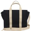 Black/ Toffee Canvas Bag are made from quality thick canvas and the new tote comes with two outside pockets
