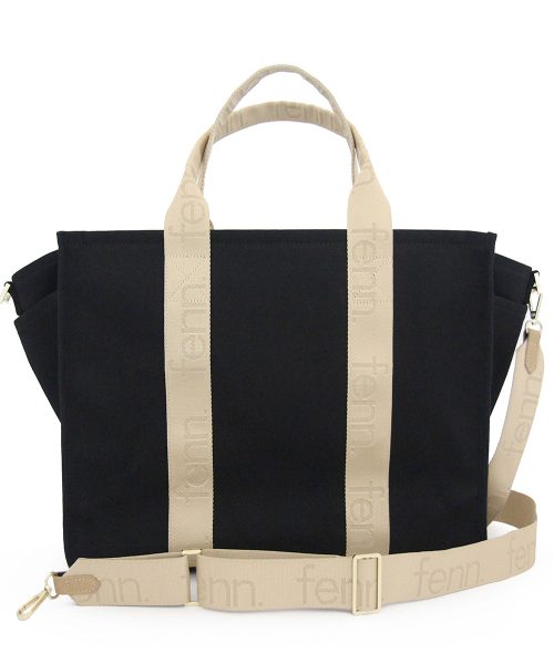 Black/ Toffee Canvas Bag are made from quality thick canvas and the new tote comes with two outside pockets