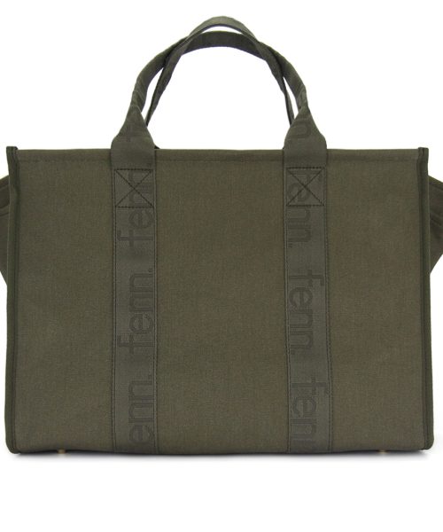 Army Green Canvas Bag that's made from quality thick canvas and with two outside pockets