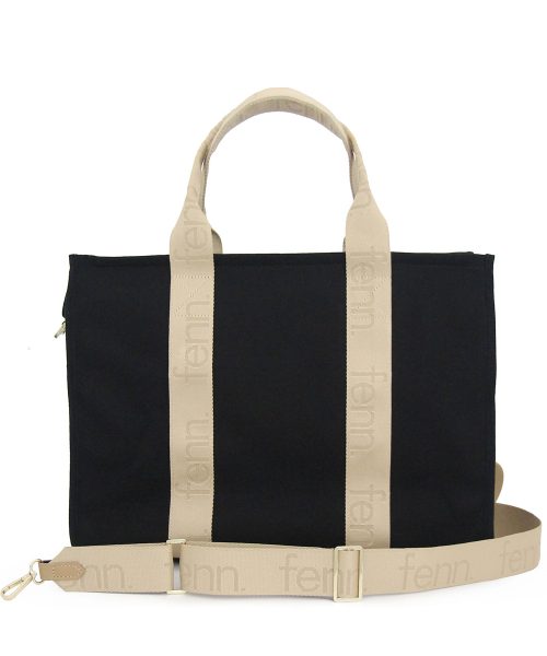 Black Canvas Bag that's made from quality thick canvas and with two outside pockets