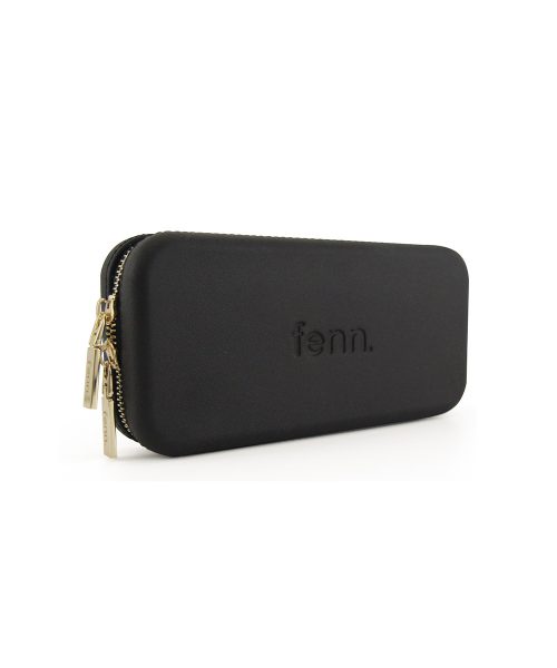 Black Wallet made from vinyl with a canvas interior, and has space for 8 cards