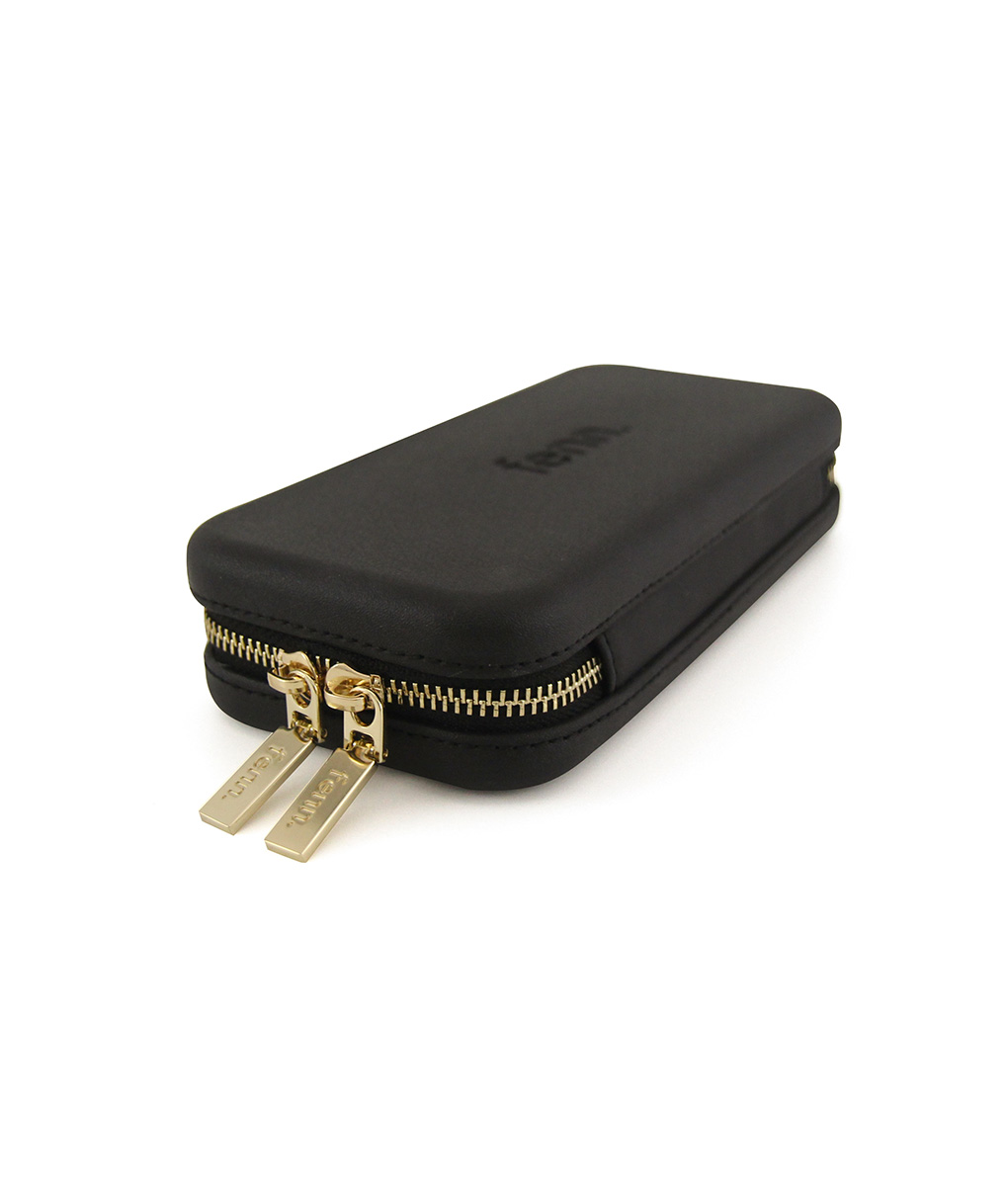 014-001.3 Black Wallet made from vinyl with a canvas interior, and has space for 8 cards