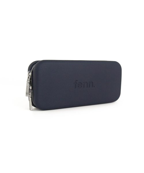 Navy Wallet made from vinyl with a canvas interior, and has space for 8 cards