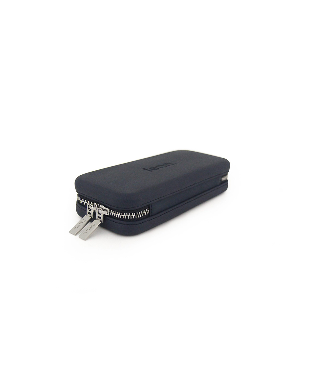 014-004-4 Navy Wallet made from vinyl with a canvas interior, and has space for 8 cards