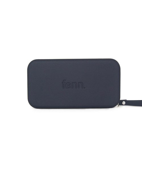 Black Wallet made from vinyl with a canvas interior, and has space for 8 cards