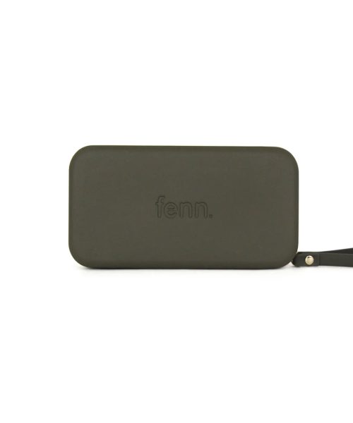 Army Green Wallet made from vinyl with a canvas interior, and has space for 8 cards