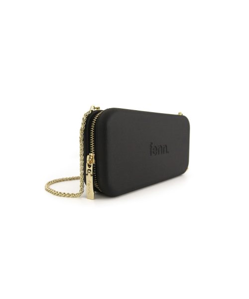 Black Wallet made from vinyl with a canvas interior, and has space for 8 cards
