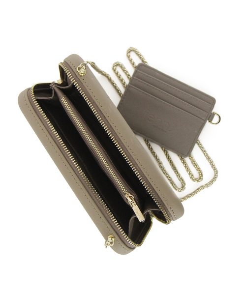 Stone Wallet made from vinyl with a canvas interior, and has space for 8 cards