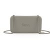 Grey Wallet made from vinyl with a canvas interior, and has space for 8 cards