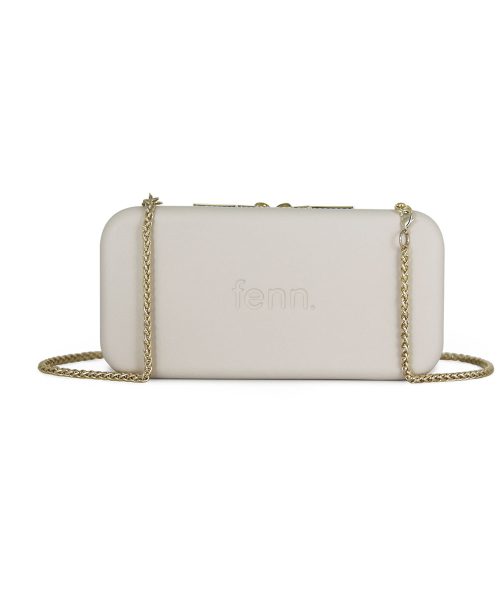 Wallet - Mushroom Gray - Silver Zip - Silver Chain