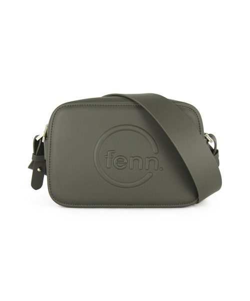 Army Green Sling Bag with an outside zip and inside pouch, it's water resistant and has an adjustable strap