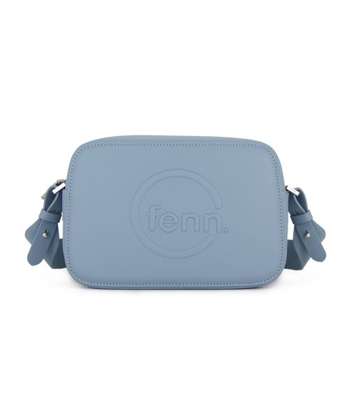 Mint Blue Sling Bag with an outside zip and inside pouch, it's water resistant and has an adjustable strap