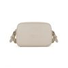 White Sling Bag with an outside zip and inside pouch, it's water resistant and has an adjustable strap