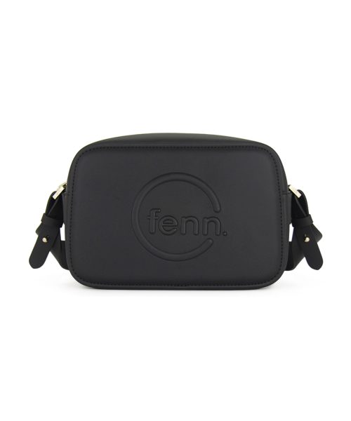 Black Sling Bag with an outside zip and inside pouch, it's water resistant and has an adjustable strap