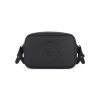 Black Sling Bag with an outside zip and inside pouch, it's water resistant and has an adjustable strap