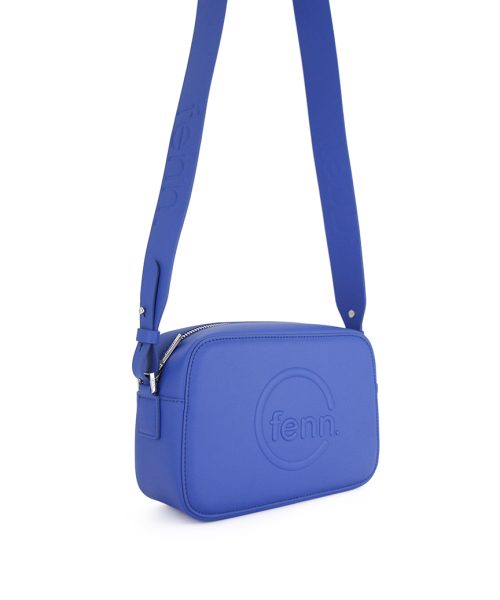 Klein Blue Sling Bag with an outside zip and inside pouch, it's water resistant and has an adjustable strap