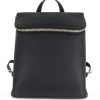 Black Backpack with an inside sleeve, soft vegan leather and adjustable straps