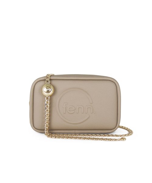 Pouch Chain – Sand – Gold Zip
