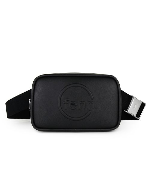 Pouch Canvas Strap – Black – Silver Zip