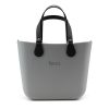 This Grey Tote Bag features a stunning vinyl exterior that exudes sophistication while the handles and inners are interchangeable