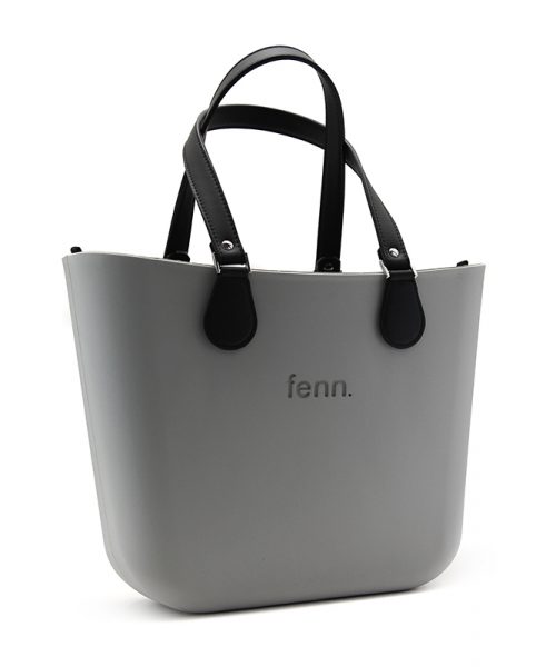 This Grey Tote Bag features a stunning vinyl exterior that exudes sophistication while the handles and inners are interchangeable