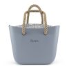 This Blue Haze Tote Bag features a stunning vinyl exterior that exudes sophistication while the handles and inners are interchangeable