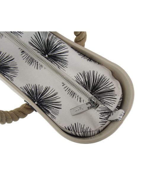 This Champagne Tote Bag features a stunning vinyl exterior that exudes sophistication while the handles and inners are interchangeable