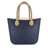This Black Tote Bag features a stunning vinyl exterior that exudes sophistication while the handles and inners are interchangeable
