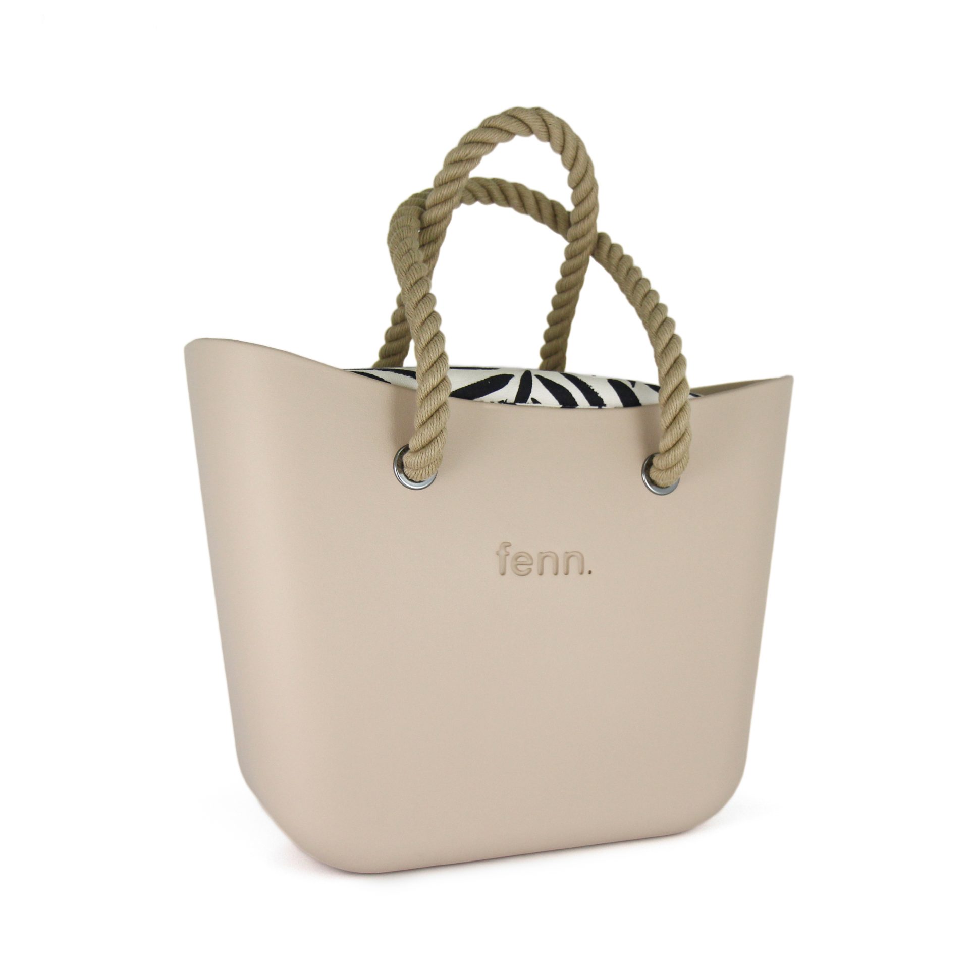 1140-2 This Sand Tote Bag features a stunning vinyl exterior that exudes sophistication while the handles and inners are interchangeable