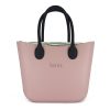 This Dusty Pink Tote Bag features a stunning vinyl exterior that exudes sophistication while the handles and inners are interchangeable