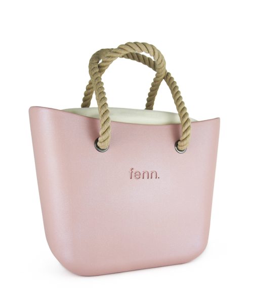 This Pink Shimmer Tote Bag features a stunning vinyl exterior that exudes sophistication while the handles and inners are interchangeable