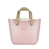 This Pink Shimmer Tote Bag features a stunning vinyl exterior that exudes sophistication while the handles and inners are interchangeable