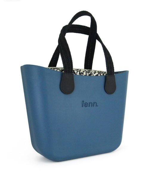 This Blue Tote Bag features a stunning vinyl exterior that exudes sophistication while the handles and inners are interchangeable