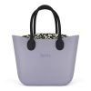 This Lilac Tote Bag features a stunning vinyl exterior that exudes sophistication while the handles and inners are interchangeable