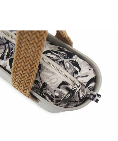 Grey Mini Tote Bag with interchangeable handles and an inner made of canvas