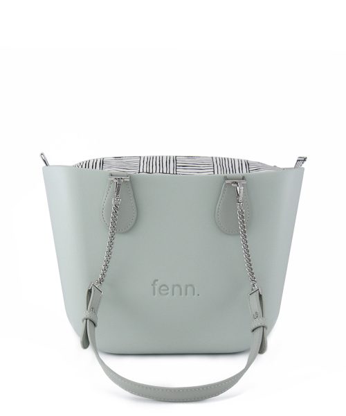 Mint Mini Tote Bag with interchangeable handles and an inner made of canvas