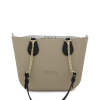 Stone Mini Tote Bag with interchangeable handles and an inner made of canvas