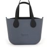 Denim Mini Tote Bag with interchangeable handles and an inner made of canvas