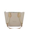 Stone Mini Tote Bag with interchangeable handles and an inner made of canvas