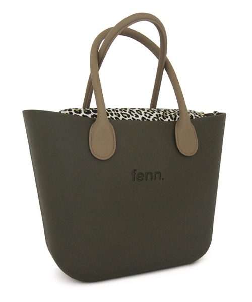 This Army Green Tote Bag features a stunning vinyl exterior that exudes sophistication while the handles and inners are interchangeable