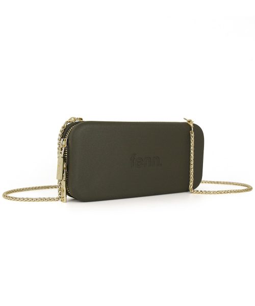 Army Green Wallet made from vinyl with a canvas interior, and has space for 8 cards