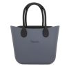 This Denim Tote Bag features a stunning vinyl exterior that exudes sophistication while the handles and inners are interchangeable