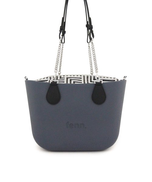Denim Mini Tote Bag with interchangeable handles and an inner made of canvas