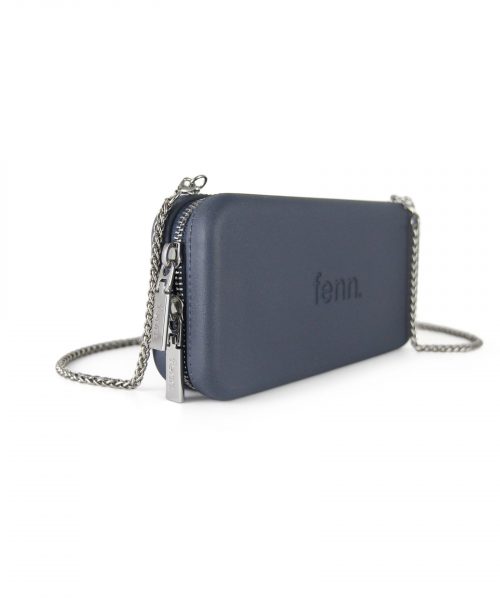 Denim Wallet made from vinyl with a canvas interior, and has space for 8 cards