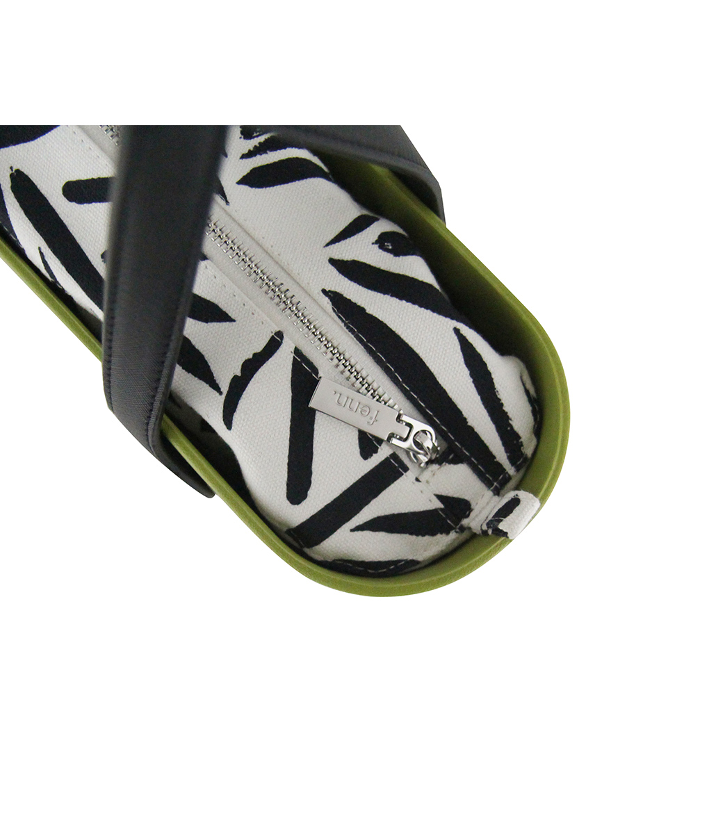LIME-009-9061-(3) Lime Mini Tote Bag with interchangeable handles and an inner made of canvas