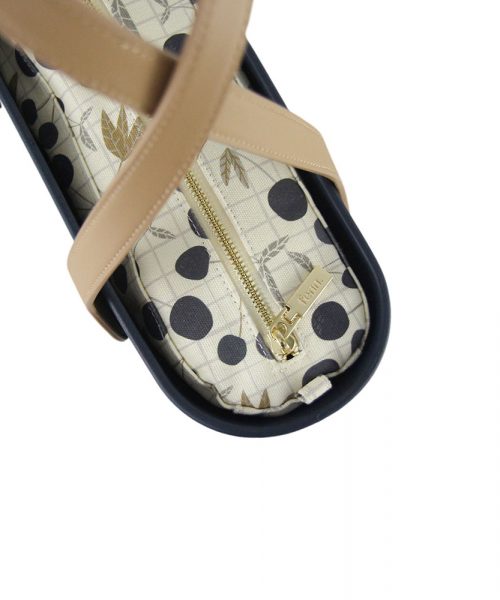 Navy Mini Tote Bag with interchangeable handles and an inner made of canvas