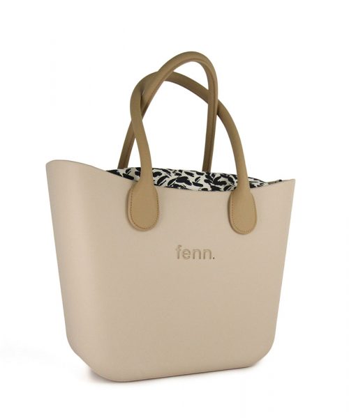 This Sand Tote Bag features a stunning vinyl exterior that exudes sophistication while the handles and inners are interchangeable