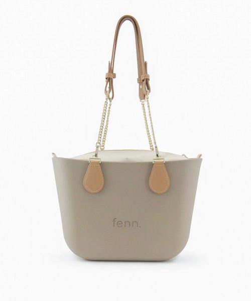 Stone Mini Tote Bag with interchangeable handles and an inner made of canvas